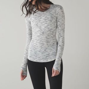 Lululemon 5 mile long sleeve tiger space dye black